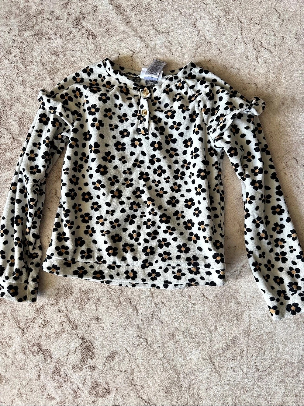 Little Lass Animal Print Long Sleeve Top Size 6